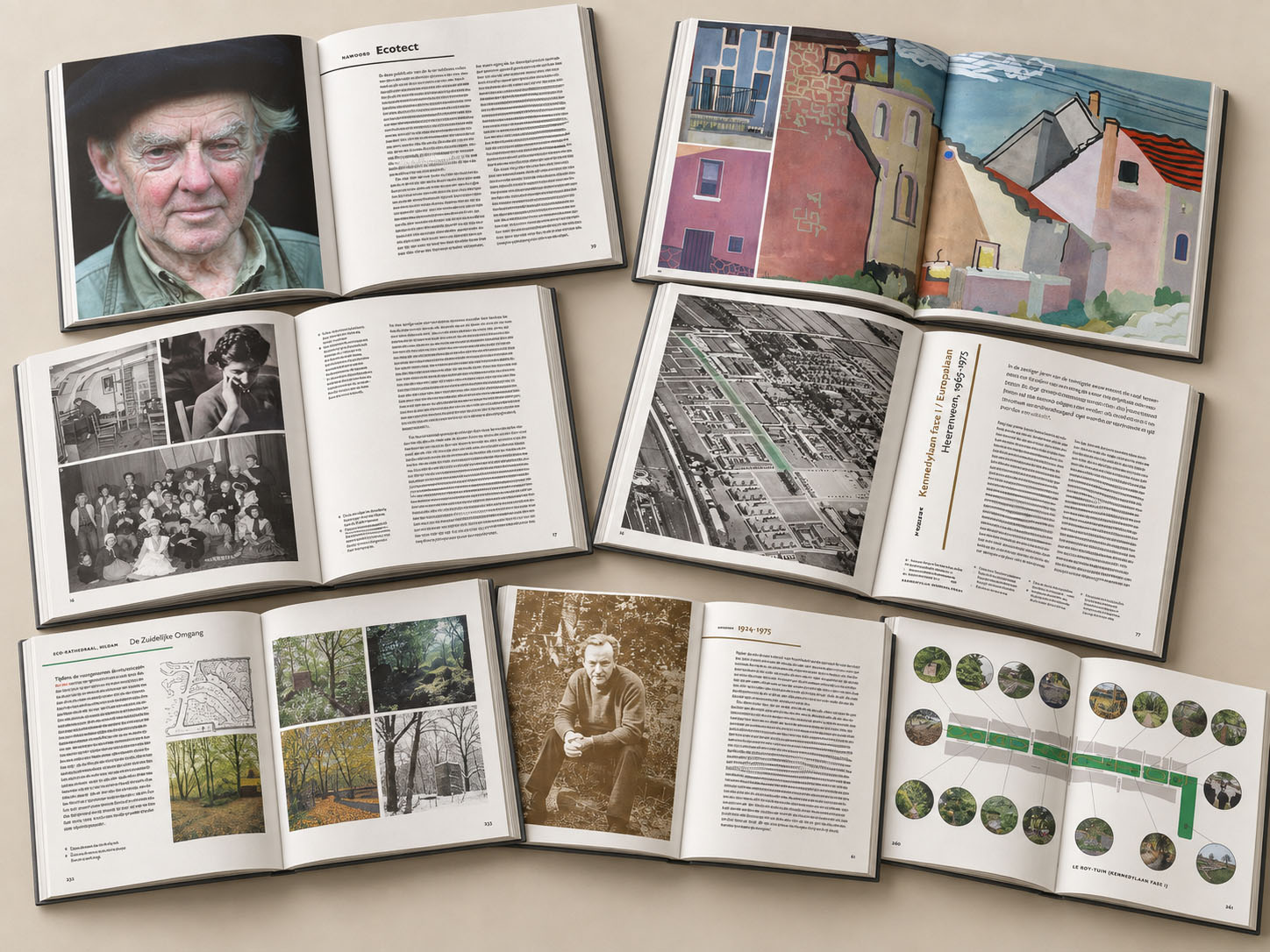 Impressie van het boek "Louis Le Roy, ecotect" van Piet Vollaard en Rob Hendriks