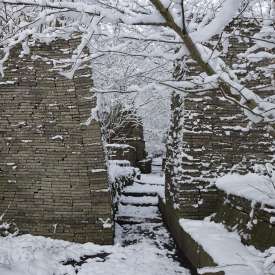 Ecokathedralen onder sneeuwdeken Ecokathedralen onder sneeuwdeken